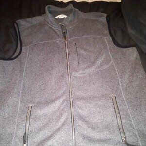 Heritage Collection Ultimate Terrain Vest Mens XL Gray Knit Full Zip pockets